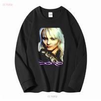 Doro Pesch Metal Queen Gerbėjams Juoda Dydis S iki 5XL Marškinėliai HE887 ilgomis rankovėmis vintažiniai skalbti su grafika madingi kvėpuojantys unisex L black