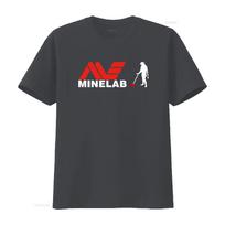 Naujas Minelab logotipas T-shirt Stilingas dizainas metalo ieškiklių entuziastams vintage skalbtas grafinis viršus kasdieniam dėvėjimui L gray