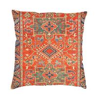 Vintažinis turkiškas kilimo pagalvės užvalkalas Sofos dekoracija Bohemiškas geometrinis deimantas Tribalinis etninis menas Kvadratinis dekoratyvinis pagalvės užvalkalas 45x45 30x30cm 12x12in beige