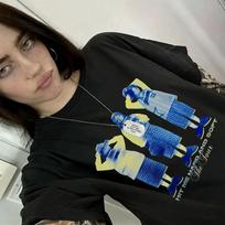 Hit Me Hard and Soft Tour 2026 Tas pats stilius Spausdintas marškinėlis Vyrams Moterims Madingas Popmuzikos Marškinėlis Unisex Y2k Laisvalaikio Per dideli Marškinėliai M gray