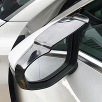 2 vnt. Universalus automobilio galinio vaizdo veidrodėlio lietaus antakis Automobilio galinio vaizdo šoninis apsaugas nuo lietaus, sniego, saulės skydelis PVC gray