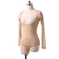 Tampus nailoninis pilvo šokio kostiumas Bodysuit Didelis elastingumas Kvėpuojantis Greitai džiūstantis Pasiruošimui ir repeticijoms beige