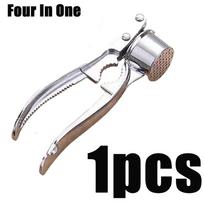 1Pc Garlic Press Crusher Mincer Kitchen Gadgets Zinc Alloy Garlic Smasher Squeezer Manual Mashed Vegetables Ginger Kitchen Tools gray