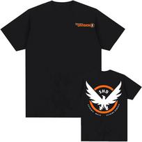 Tom Clancy The Division 2 SHD Marškinėliai Apvalus kaklas Trumpomis rankovėmis Laisvalaikio Marškinėliai Unisex Moterų drabužiai Žaidimų dizainas Grafinis Marškinėlis M black