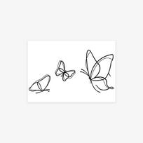 Herbal Butterfly Tattoo Sticker Semi-Permanent Ins Spice Girl Wind Tattoo Sticker Waterproof Long-Lasting Non-Reflective 10*7 black