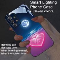 LED dėklas Samsung Galaxy S25 S24 S23 S22 Ultra Plus FE A35 A55 A15 A56 A16 5G švytintis drugelio medžio stiklinis telefono dėklas apšvietimas S26