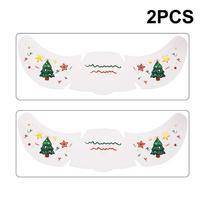 {HBA17} Pixie Dust Festive Freckles Gingerbread Mouse Christmas Face Stickers Sparkle Metallic Temporary Tattoos Makeup Decor white