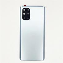 Stiklinis galinis dangtelis OnePlus 8T baterijos dangteliui, galinis korpuso panelė su lipduku kameros objektyvui sidabras