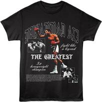 Muhammad Ali Nokauto Legenda Priekinė ir Galinė Spaudiniai Juodi Grafiniai Apvaliu Kaklu, Trumpomis Rankovėmis Marškinėliai - Bokso Marškinėliai unisex & unisex L gray