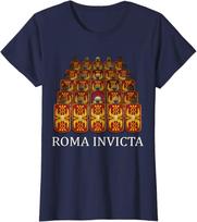 Roma Invicta Legions Marching Roman Legionaries TShirt Short Sleeve Casual Cotton Men TShirt 4XL brown