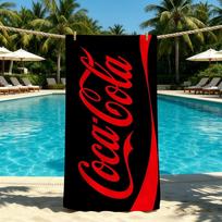 C-Coca-Cola-ES Madingas Logotipas Rankšluostis Lauko Stovyklavimui Paplūdimio Rankšluostis Super Sugeriantis Greitai Džiūstantis Vasaros Rankšluostis STJ40x70CM