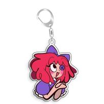 For The Amazing Digital Circus Jax Pomni Ragatha Gangle Acrylic Selfmade Cute Cartoon Anime Keychain Pendant Toy Gifts 5cm 5cm gray