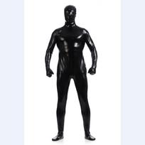 Lengvas ir prigludęs golfo tipo kombinezonas vyrams, spandexas, kūno kostiumas Cosplay XL(Tag XL=US M) juoda