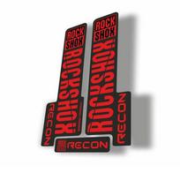 for Rock Shox RECON 2018 Mountain Bike Cycling Decal Kit Sticker Adhesive raudona