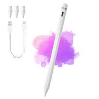 Apple iPad pieštukui 1-os kartos 30 min greitesnis įkrovimas, delno atmetimas, jutiklinis pieštukas iPad 2018-2024, plastikas, magnetinis balta