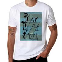 Playtime By Jacques Tati Movie Poster Tshirt Work Outdoor Short Sleeve Tee M gray