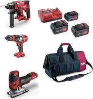 Grąžtas Flex Tools FlexPack 3 x 5,0 Ah akumuliatoriai + įkroviklis + krepšys