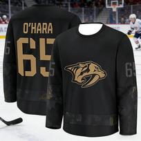 2026 M. ledo ritulio marškinėliai 3D spausdinti Predator Sports Kvėpuojantys Greitai džiūstantys Juodi ilgomis rankovėmis T-shirt Vaikams L black