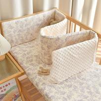 Dvipusės lovytės apsaugos, minkšta medvilninė apsaugos nuo susidūrimo pagalvė, su nuimamu užvalkalu. 80cm1 piece