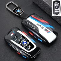 Automobilio metalinis raktų dėklas Dangtelis Korpusas Raktų pakabukas BMW 1 3 5 7 serijai X1 X3 X4 X5 F10 F15 F16 F20 F30 F18 F25 M3 M4 E34 Priedai black