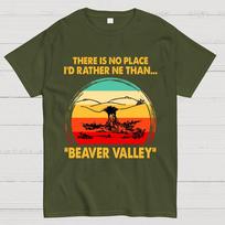 Beaver Valley 100% medvilnės vasariniai laisvi kasdieniai vėsūs marškinėliai S kariškai žalia