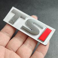 3D Metalinis Logotipas TSI Raidės Automobilio Bagažinės Ženklelis VW TSI Lipdukas Priedai 1PCS