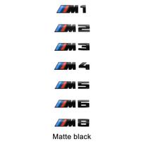3D Rear Trunk Emblem Badge Logo Car Sticker BMW E46 E60 E64 F10 F20 F30 F06 F12 F13 E90 E92 E93 F80 F82 F87 M1 M2 M3 M4 M5 M6 M8 M5 matinė juoda spalva