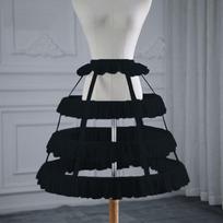 Lace Bird Cage Fish Bone Skirt Adjustable Waist Bride Wedding Dress Lining  Party Black-Style B gray