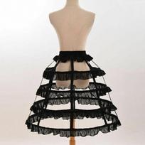 Lace Bird Cage Fish Bone Skirt Adjustable Waist Bride Wedding Dress Lining  Party Black-Style C beige
