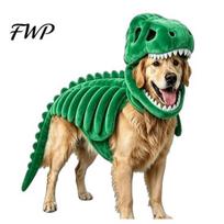 Naminių gyvūnų dinozauro kostiumas, skeleto kostiumas, Helovino šunų apranga, juokinga lengvai dėvima įranga, cosplay šunims, katėms, „Trick or Treat“ apranga, katė M žalia