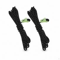 Dyneema Atspindintys įtempimo lynai palapinėms ir brezentams, 2 mm Didelio stiprio stovyklavimo laidas Geltonas 4m 2 Black 4m 2 Ropes black