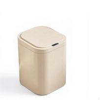 Išmanus automatinis šiukšliadėžė, be kontakto su dangčiu, vonios kambariui, virtuvei, elektrinė balta 13L Cream White 13L white