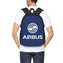 Airbus Logo Student Backpack School Bag Hiking Travel Daypack for Men Women Fashion Bookbag Shoulder Bags One Size black