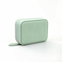 Silicone Pouch with Wrist Strap FoodGrade Travel Zipper Flexible Organizer for žalia