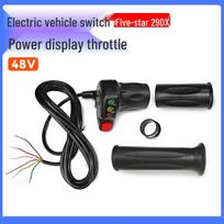 Electric Bicycle 24V/36V/48V Half Grip 29DX Twist Throttle Speed Control 48V Five-Star 29DX Switch Half-Grip black