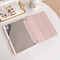 Black Polka Dots for IPad Pro 11 Case 10.2 9/8/7th Generation 9.7 5/6th Air4/5 10th 10.9 Air 3 10.5 Pro 12.9 Mini 6 Trifold Case ipad mini6 8.3 gray