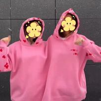 Poros Atitinkantis Su Gobtuvu Megztinio Rinkinys Vyrams Moterims Jaukus Storas Ilgomis Rankovėmis Unisex Namų Drabužiai Žiema Pink Sweatshirt pink