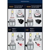 2 vnt C6 LED H1 H3 H4 automobilio priekinis žibintas H7 H8 H11 HB3 HB4 HIR2 20000LM 9005 9006 H27 880 881 9012 H16 rūko žibintas 12V lempa HB4  9006 šviesiai mėlyna spalva