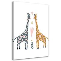 Canvas print Giraffe Animals Watercolour 40x60 įvairiaspalvis