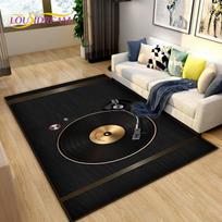 3D kūrybinės muzikos vinilo įrašų srities kilimėlis, kilimas svetainės miegamojo sofai, virtuvės vonios kambario durų kilimėlis, neslystantis grindų kilimėlis 60x90cm