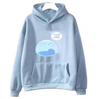 Rimuru Tempest Tas Laikas, Kai Aš Atsikūriau Kaip Gleivė Hoodies Wo Unisex Atsitiktinis Ilgomis Rankovėmis Megztinis Anime Grafinis Spaudinys Palaidinės M white