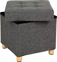 SONGMICS sandėliavimo pufas su medinėmis kojelėmis 38 x 38 x 40 cm LSF14GYZ