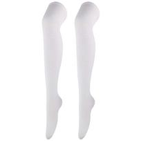 Womens Thigh High Socks Over The Knee High Long Socks Cotton Leg Warmers Extra Tall Long Boot One Size balta