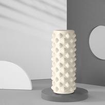 Floating Point Foam Roller: Beginner's Muscle Relaxation & Leg Shaping Yoga Tool white