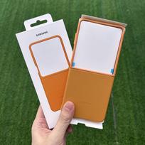 Originalus Samsung Galaxy Z Flip7 Kindsuit dėklas Veganiškos odos dėklas Dangtelis Galaxy Z Flip 7 apsauginiam dėklui kupranugaris