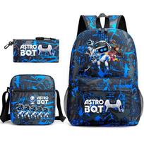 Naujas astro bot, kosminis robotas, trijų dalių rinkinys, kuprinė, portfelis, pieštukinė, kuprinė. 17 inch backpack
