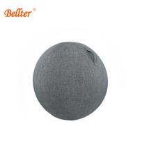 Sprogimui atsparus medvilnės ir lino jogos kamuolio užvalkalas (55/65/75/85 cm) - Patvarus, Atsparus nešvarumams, Nesipūkuoja Yoga Ball Cover gray