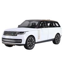 1/24 Land Range Rover lydinio automobilio modelis Diecasts Metalinis visureigis Automobilio modelis Simuliacinis garsas Šviesa Kolekcija Vaikų žaislas Dovana balta