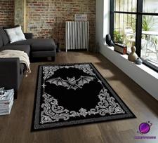 Gotinis Šikšnosparnio Kilimas Okultinis Tamsus Dekoro Kilimas Raudonas Juodas Pentagramos Kilimas Vampyrų Estetikos Kilimas Raganos Gotikos Kambario Kilimas Alternatyvus Meno Kilimas 40x60cm