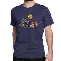 Mažasis kurmiukas Draugai Marškinėliai Vyrams Moterims 100% Medvilnės Marškinėliai Animacinių Filmų Draugai Kartu Trumpomis Rankovėmis T-shirt Vasariniai Drabužiai 3XL blue